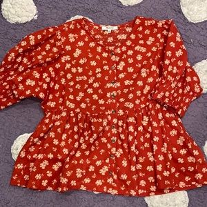 madewell flowered babydoll top ❤️